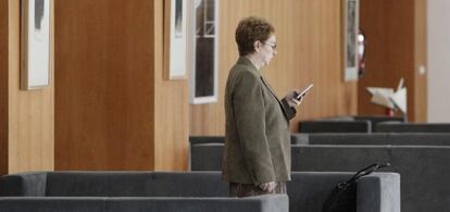 Carmen Mart&iacute;nez Aguayo este jueves en el Parlamento.