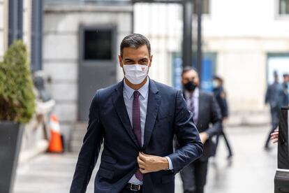 El presidente del Gobierno, Pedro Sánchez, a su llegada al Congreso de los Diputados, en Madrid, el pasado 3 de noviembre.