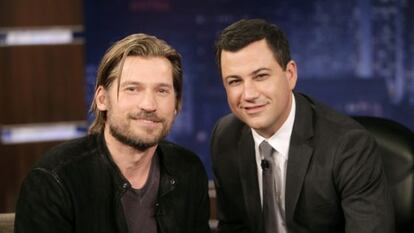 Nikolaj Coster-Waldau, protagonista de 'Juego de tronos', y Jimmy Kimmel