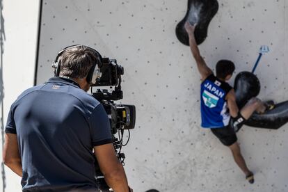 Además de ángulos de cámaras únicos y ultra cámara lenta, para la transmisión de la escalada deportiva OBS usará una tecnología de 360º para generar repeticiones volumetricas.