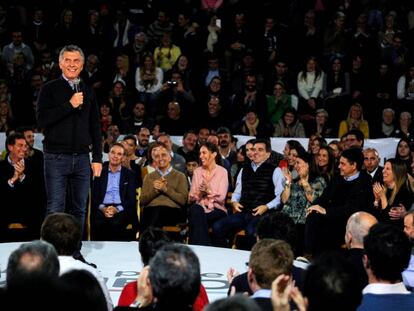 Mauricio Macri cierra su campaña electoral el jueves, en Buenos Aires.