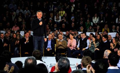 Mauricio Macri cierra su campaña electoral el jueves, en Buenos Aires.