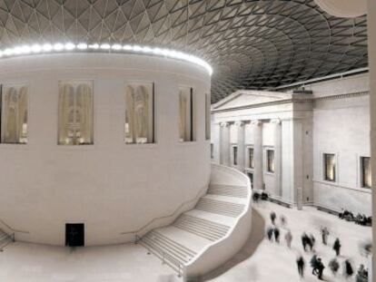 Imagen del interior del Museo Británico tras la reforma del arquitecto Norman Foster.