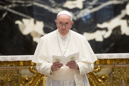 El papa Francisco, durante una misa en julio de 2021.