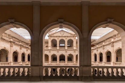 El interior del Palacio de Gobierno, en Chihuahua.