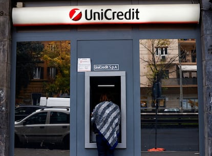 Cajero de Unicredit en Roma.