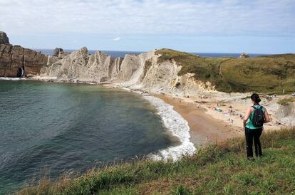 La playa de Portio, en la localidad cántabra de Liencres (Piélagos).