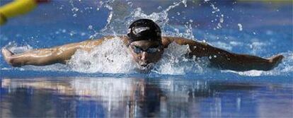 Phelps, durante la prueba