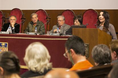 Txe Arana a la presentaci&oacute; del manifest. 