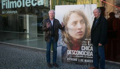 Els cineastes Luc i Jean-Pierre Dardenne a la Filmoteca de Catalunya.