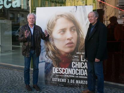 Els cineastes Luc i Jean-Pierre Dardenne a la Filmoteca de Catalunya.