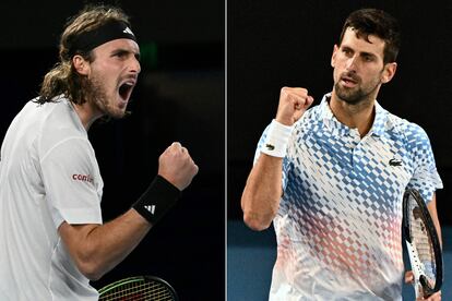 Stefanos Tsitsipas y Novak Djokovic Open de Australia