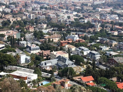 Vista panorámica del barrio de Pedralbes, en Barcelona.