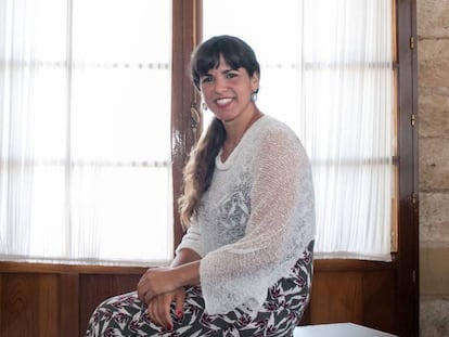 Teresa Rodríguez, en el Parlamento andaluz.
 