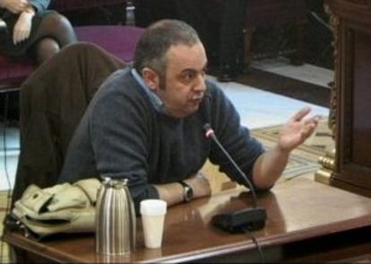 Emilio Silva, durante su declaración en el juicio a Garzón.