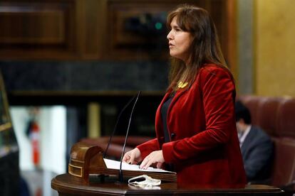 Laura Borràs interviene en el Congreso.