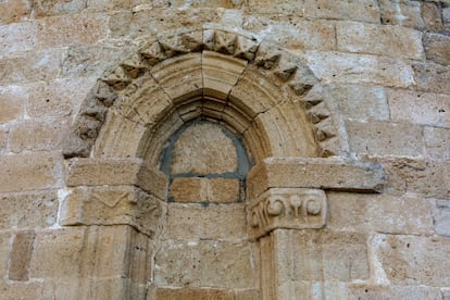 An unknown individual 'restored' a 13th-century church in Spain by sticking cement in the cracks.