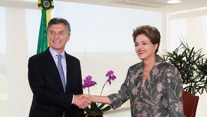 Mauricio Macri e Dilma Rousseff, em dezembro.