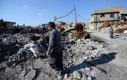 Una de las zonas destruidas de Mosul, el 31 de enero.