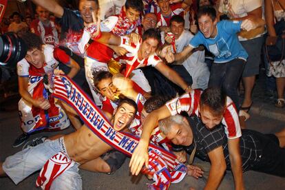 La victoria del Atleti convierte Madrid en una fiesta.