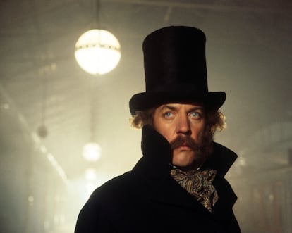 American actor Donald Sutherland as Agar in 'The First Great Train Robbery', directed by Michael Crichton, 1979.