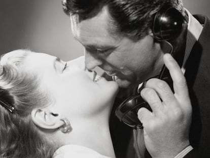 Ingrid Bergam y Cary Grant en 'Encadenados'.