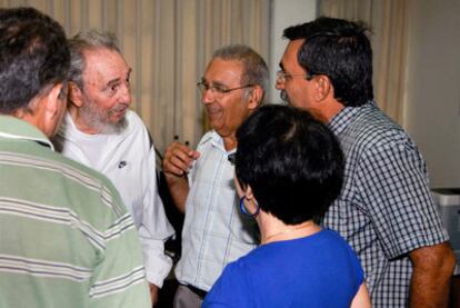 Fidel Castro, durante su visita al CNIC el 7 de julio.