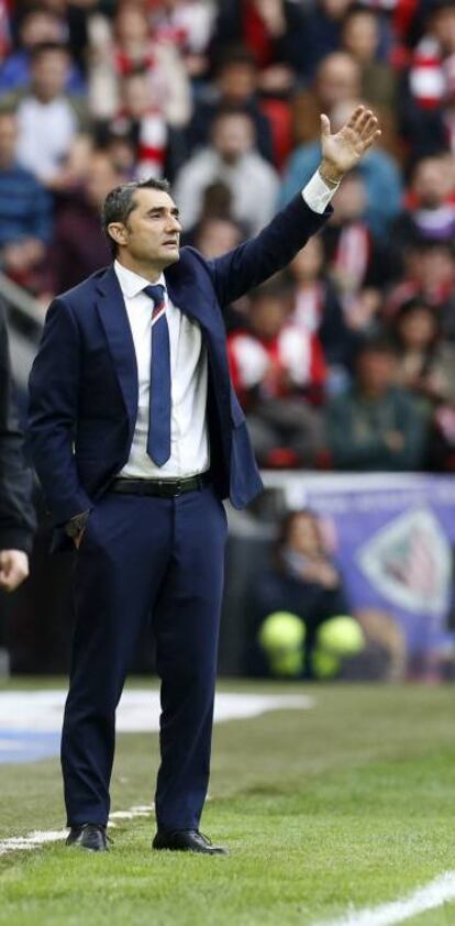 Valverde, en el duelo ante el Madrid.