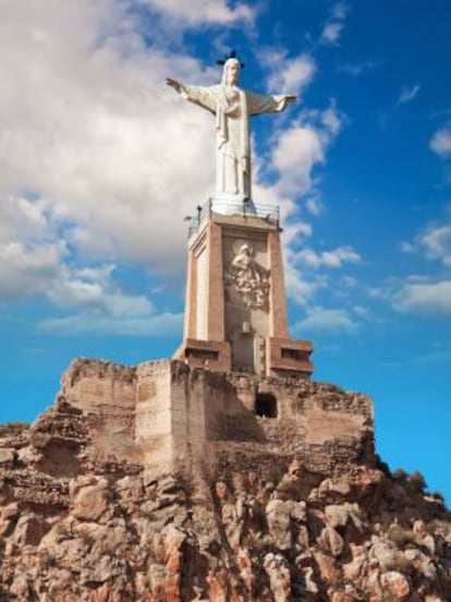 Detalle del llamado 'Corcovado' de Murcia, en Monteagudo.