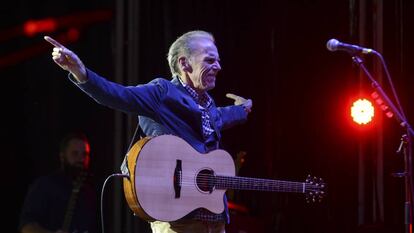 John Hiatt durante su concierto en el Huercasa Country Festival, en Riaza.