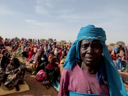 Halime Adam Moussa, a Sudanese refugee who is seeking refuge in Chad for a second time.