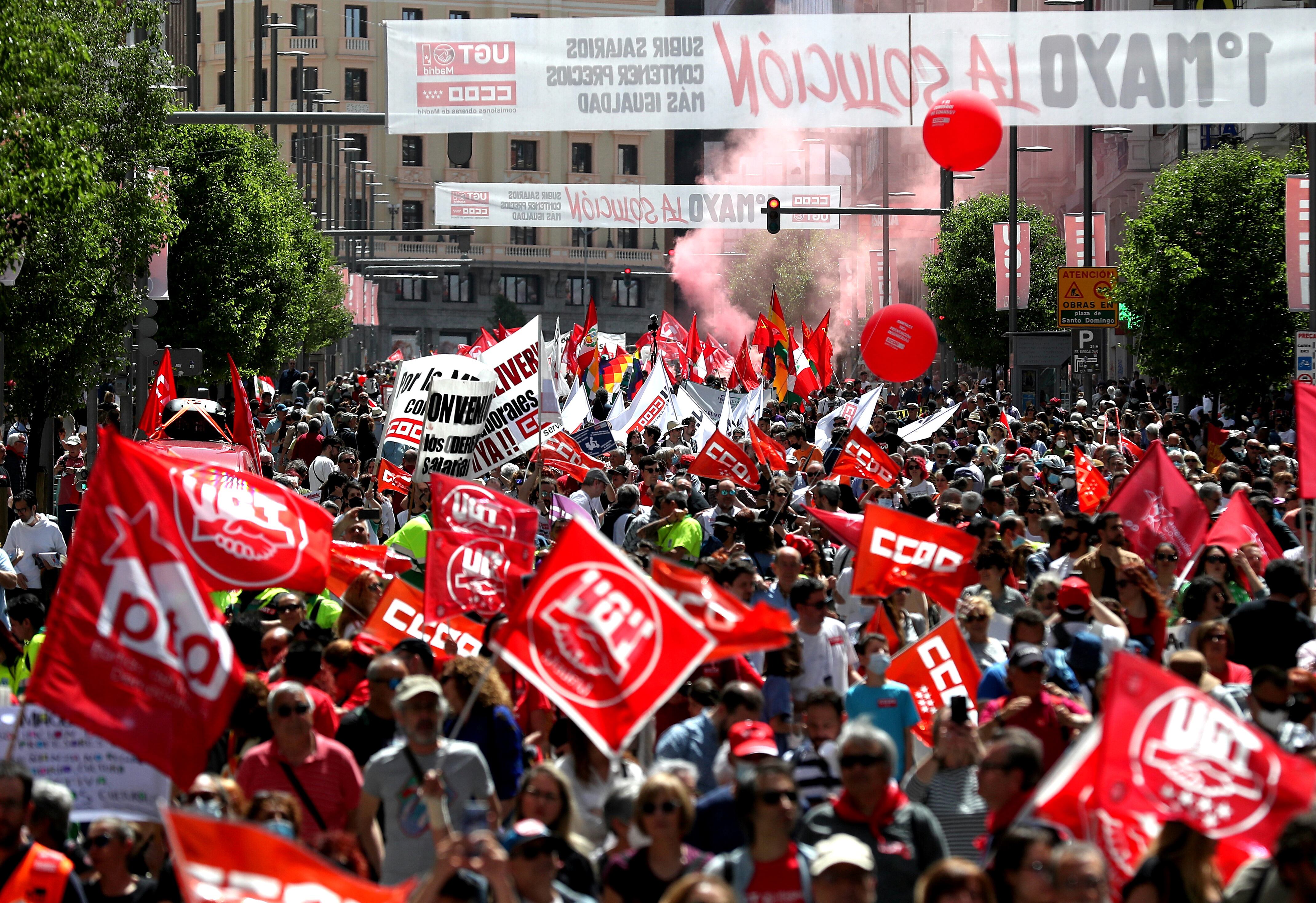 Ambiente durante la marcha en Madrid. 