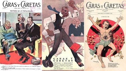 Portadas del semanario argentino 'Caras y Caretas'.