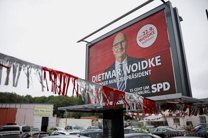 Cartel electoral del candidato del SPD en Brandeburgo