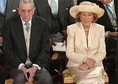 Los abuelos paternos de doña Letizia, José Luis Ortiz y Menchu Álvarez, en La Almudena.