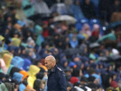 Zinedine Zidane, durante el &uacute;ltimo Real Madrid-Villarreal