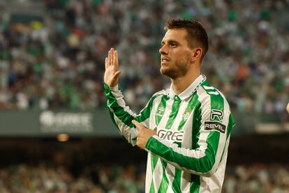 Lo Celso celebra su gol ante el Espanyol, el quinto en lo que va de curso con el Betis.