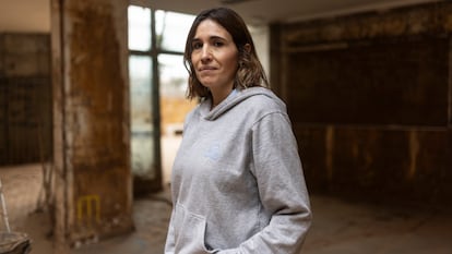 María, a teacher at the school Colegio Larrode in Catarroja, which has partially reopened.