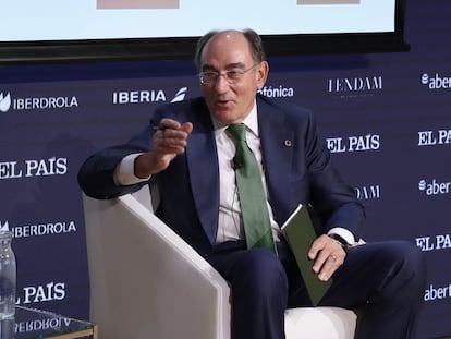 Ignacio Sánchez Galán, presidente de Iberdrola, este jueves en el Foro Tendencias 2022, organizado por EL PAÍS.