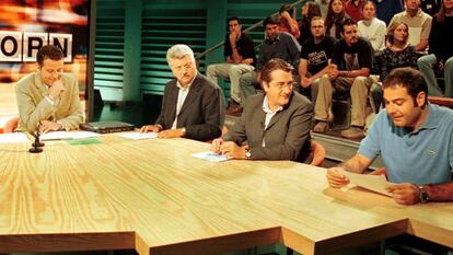 Enric Bañeres (segon per l'esquerra) en plena tertúlia a TV3.