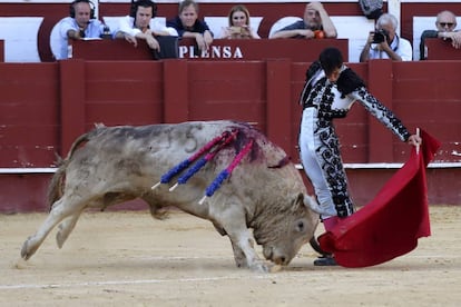 Fortes, al natural, el pasado mes de abril en la plaza de Málaga.