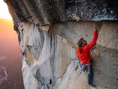 Caldwell, durante la ascensión al Capitán.