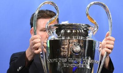 El trofeo de la Champions League.