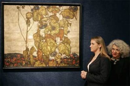Imagen del cuadro 'Los girasoles marchitos (Otoño Verano II)', pintada por Schiele
(1890-1918) en 1914