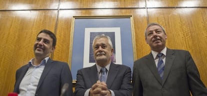 Mario Jiménez, José Antonio Griñán y Francisco Álvarez de la Chica.
