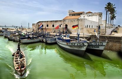 Exterior del fuerte de Elmina, en Ghana.