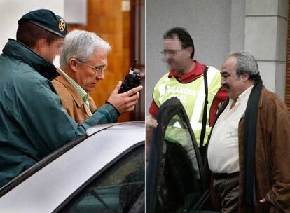 Juan José Rubio (izquierda) y José Joaquín Moya, tras ser detenidos.