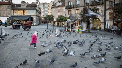 Zona peatonal de Pontevedra.