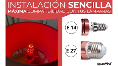 Una lmpara de luz roja para dormir contribuye a un sue?o de calidad.