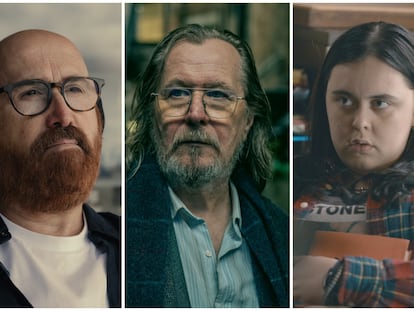 Javier Cámara en 'Rapa', Gary Oldman en 'Slow Horses' y Sharon Rooney en 'My Mad Fat Diary'.
